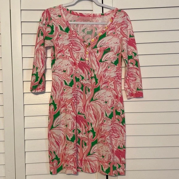 lilly pulitzer pink flamingo dress Lilly Pulitzer for Target XL 14-16 Girl's Shift Dress Pink Flamingo Print
